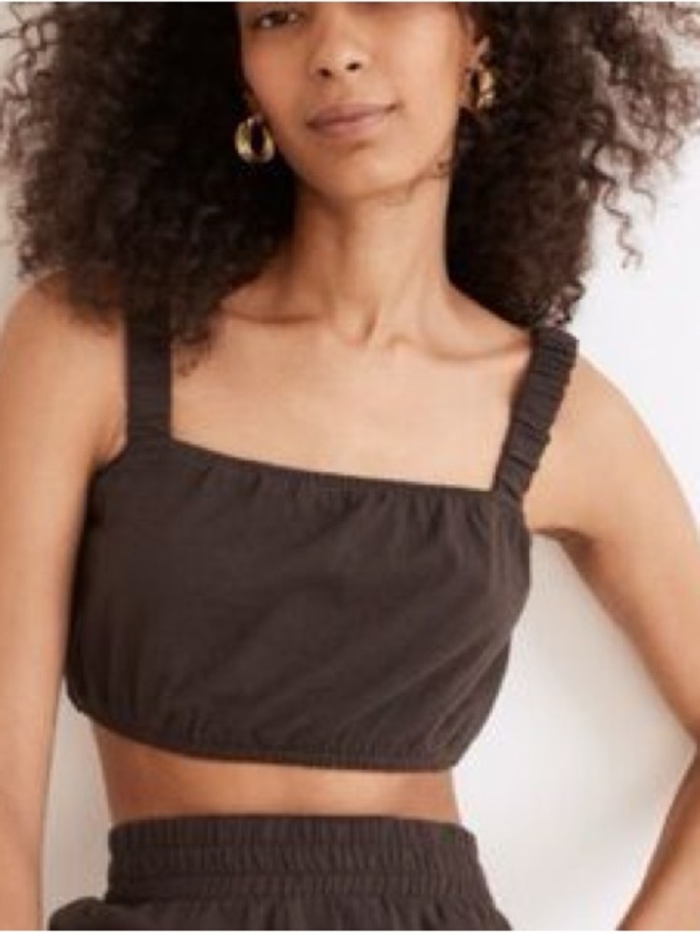 Madewell Dark Brown Cropped Tank Top